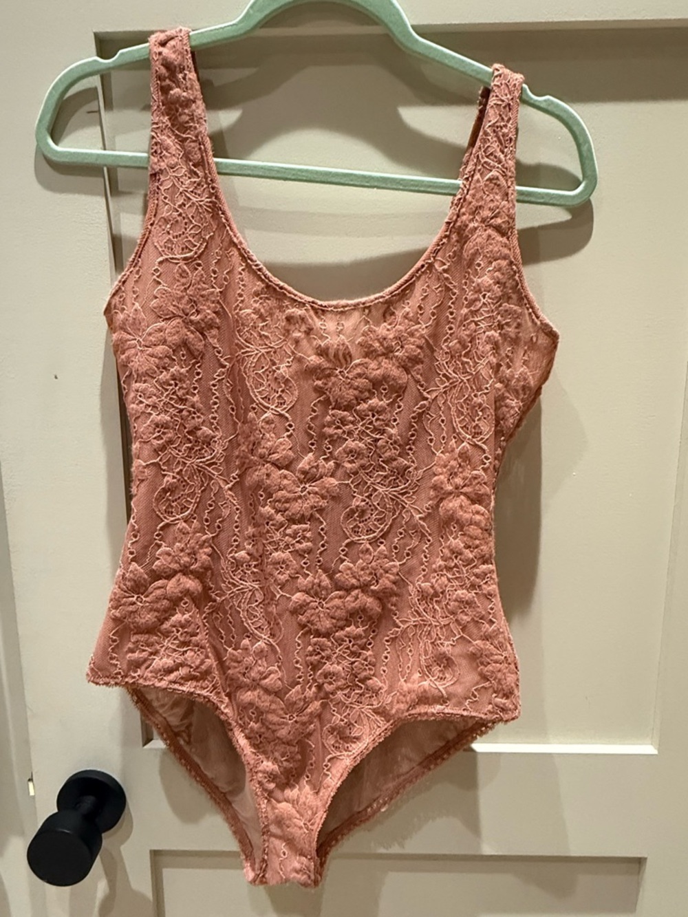 Zimmermann Lace Floral Bodysuit in Dusty Rose